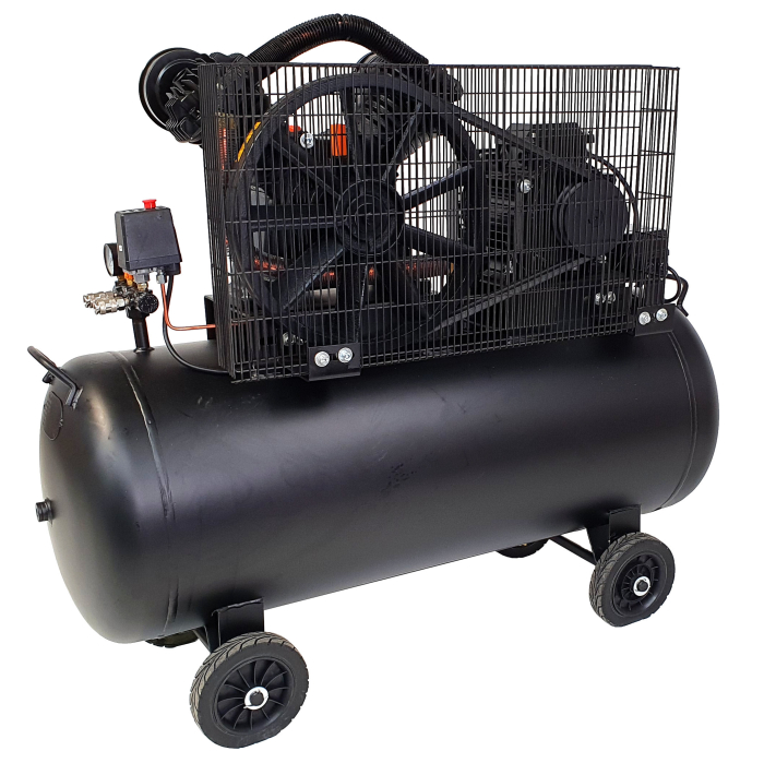 Stager HMV0.6/200-10 compresor aer, 200L, 10bar, 600L/min, trifazat, angrenare curea [2]