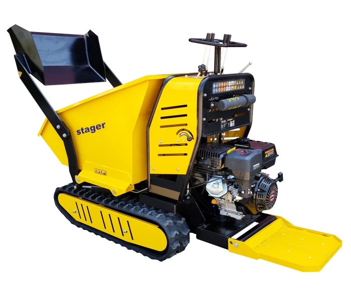 Stager RMT500SI roaba cu motor termic cu incarcator frontal 9CP, 500kg, senile [2]