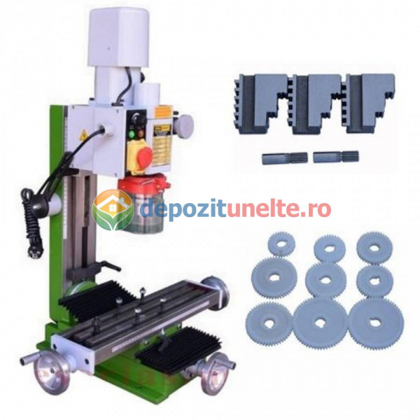 Strung pentru metal, masina de gaurit, frezat si filetat , cu coloana stationara PROCRAFT VMM1100, 1100W 2500 RPM [2]