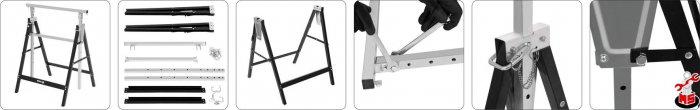 Suport metalic reglabil pentru lucru 790 - 1300 mm 200kg Vorel 29404 [4]