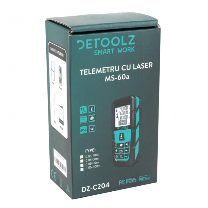 Telemetru cu laser DETOOLZ MS-60a, DZ-C204 [4]