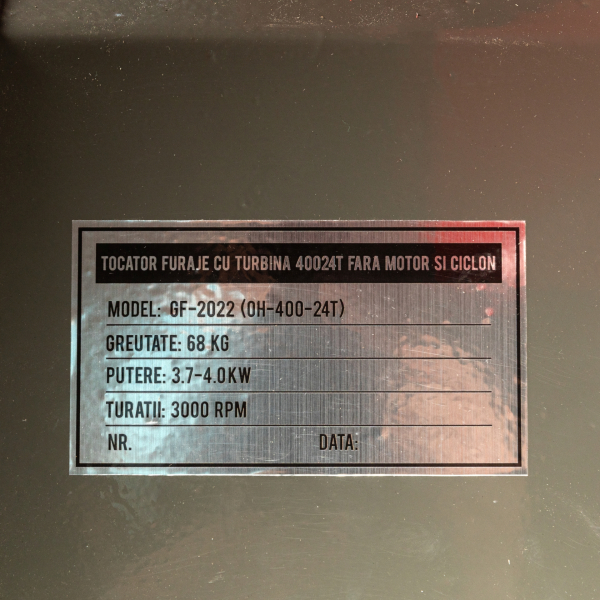 Tocator de furaje cu turbina Micul Fermier 40024T, 24 ciocanele, 4 site,6 cutite, fara motor GF-2022 [12]