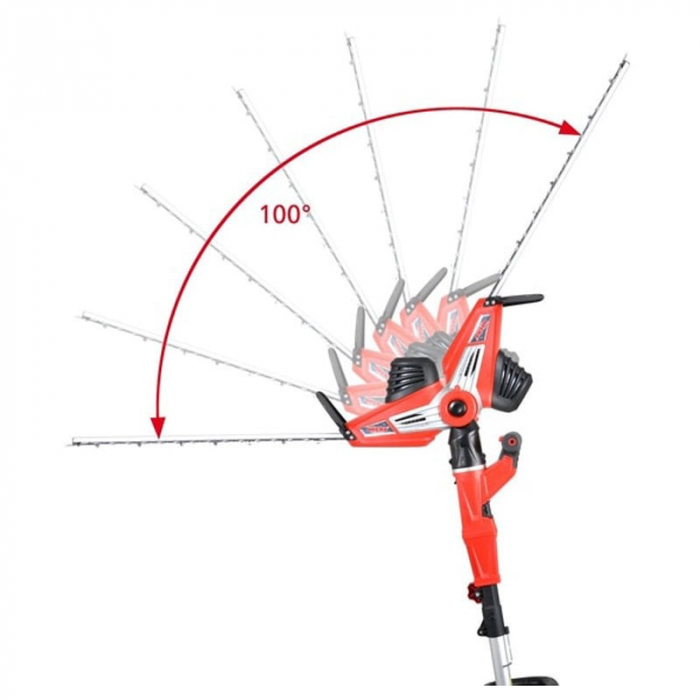 Trimmer electric pentru gard viu Hecht 675, 750 W, maner telescopic, lungime lama 51 cm [2]
