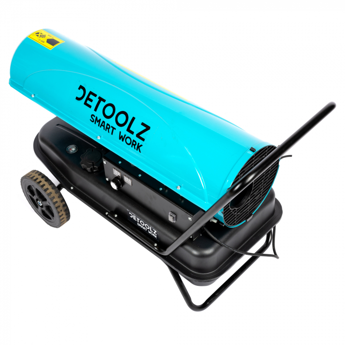 Tun de caldura pe motorina Detoolz, 30kW, 35L, cu roti de transport [7]