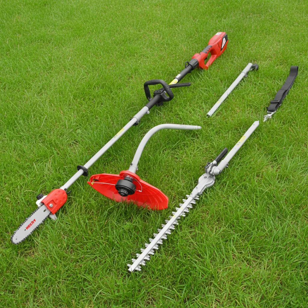 Unealtă multifuncțională electrică HECHT 690, 3 în 1, 900W – trimmer, foarfecă gard viu și fierăstrău telescopic [2]
