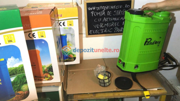 Vermorel electric cu acumulator / Pompa de stropit electrica Pandora 16 litri MODEL 2018 ACUMULATOR INTERSCHIMBABIL [6]