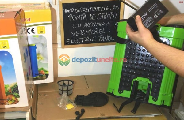 Vermorel electric cu acumulator / Pompa de stropit electrica Pandora 16 litri MODEL 2018 ACUMULATOR INTERSCHIMBABIL [8]