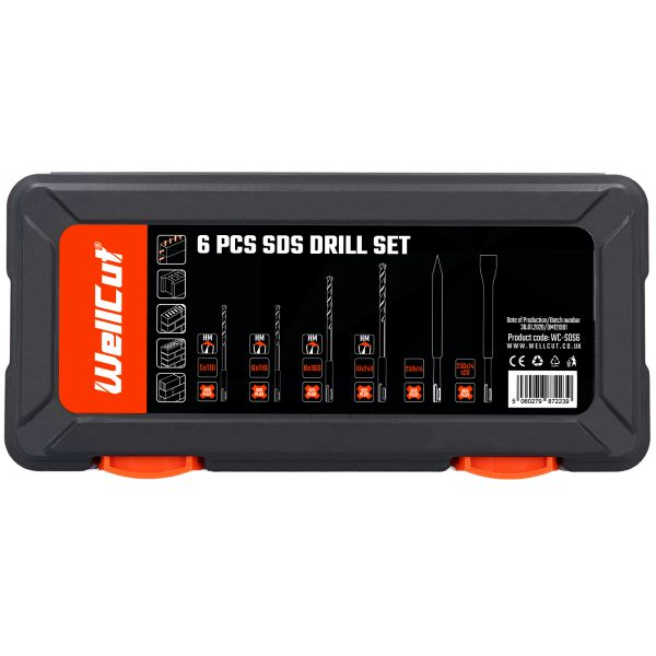 WC-SDS6 Wellcut HAMMER DRILL BIT SET 6 pcs [3]