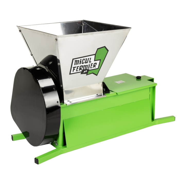 Zdrobitor struguri electric Micul Fermier 0.55kW, cuva 30L, capacitate maxima de productie 1000 Kg/h, cu desciorchinator [8]