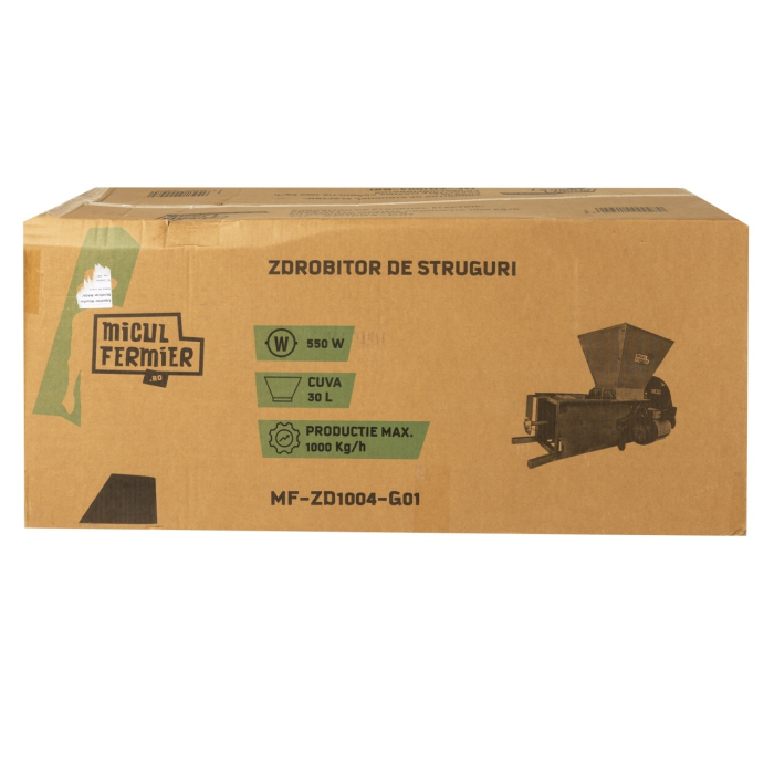 Zdrobitor struguri electric Micul Fermier 0.55kW, cuva 30L, capacitate maxima de productie 1000 Kg/h, cu desciorchinator [3]