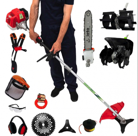 Motocoase - Set Motocoasa pliabila Micul Fermier CGS-430K, 4.76CP + Cultivator + Prasitoare + Cap drujba