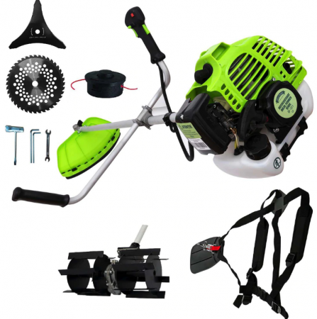 Motocoase - Set Motocoasa Micul Fermier GF-1311, 3.4CP + Cap prasitoare + 3 sisteme taiere, model nou