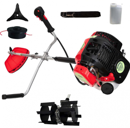 Motocoase - Set Motocoasa Micul Fermier BC35T (GF-1548), motor 4 timpi 1.1CP, + Prasitoare