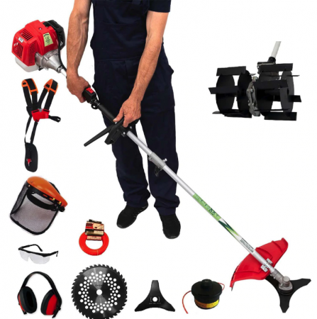 Motocoase - Set Motocoasa pliabila Micul Fermier CGS-430K (GF-1549) 4.76CP, + Prasitoare