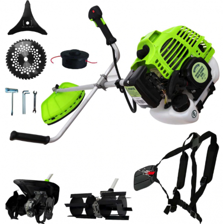 Motocoase - Set Motocoasa Micul Fermier GF-1311, 3.4CP + Prasitoare + Cultivator, model nou