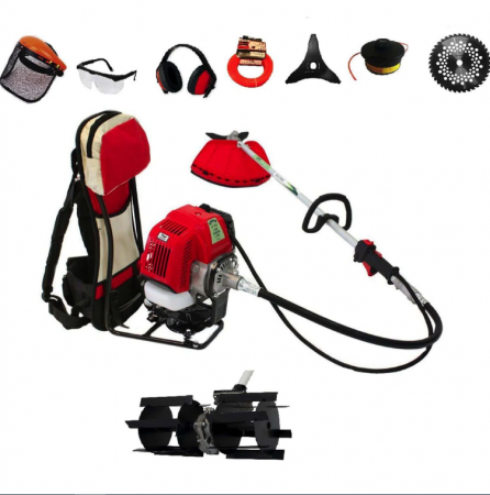 Motocoase - Set Motocoasa tip rucsac Micul Fermier BC430KF, 4.76CP, +Prasitoare