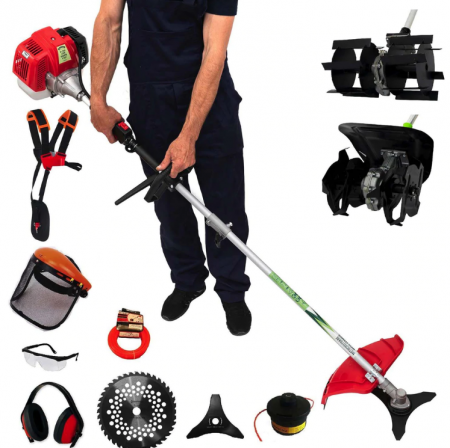 Motocoase - Set Motocoasa pliabila Micul Fermier CGS-430K (GF-1549) , 4.76CP + Prasitoare + Cultivator