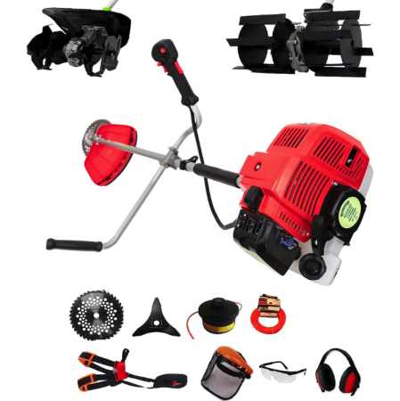 Motocoase - Set Motocoasa Micul Fermier 712, 4.7CP + 8 Accesorii + Prasitoare + Cultivator, model nou