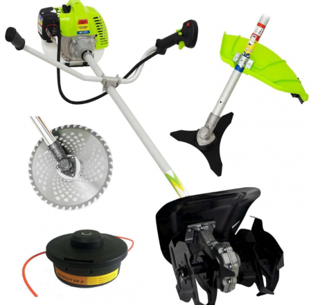 Set Motocoasa Micul Fermier GF-1311, 3.4CP + Cap cultivator + 3 Sisteme taiere, model nou [9]