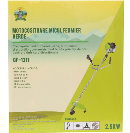 Set Motocoasa Micul Fermier GF-1311, 3.4CP + Prasitoare + Cultivator, model nou [5]