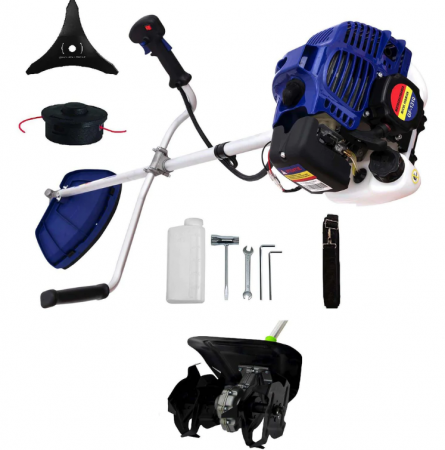 Motocoase - Set Motocoasa Micul Fermier GF-1310 3.4CP +Cap Cultivator + 2 sisteme taiere, model nou