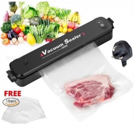 Aparat de sigilat si vidat alimente/ obiecte, VACUUM SEALER ZKFK-001, Negru, 90W + Pungi cadou [3]
