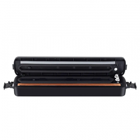 Aparat de sigilat si vidat alimente/ obiecte, VACUUM SEALER ZKFK-001, Negru, 90W + Pungi cadou [2]