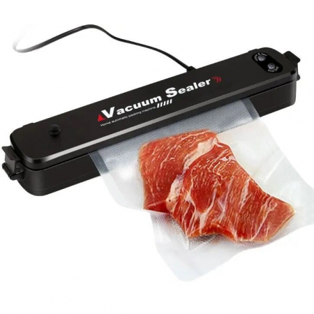 Aparat de sigilat si vidat alimente/ obiecte, VACUUM SEALER ZKFK-001, Negru, 90W + Pungi cadou [5]