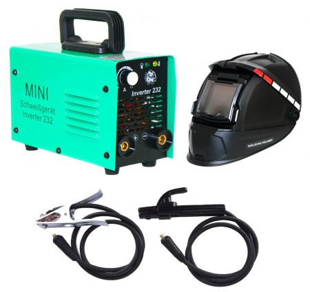 Aparate de sudura cu electrod (MMA tip invertor) - 53237 Aparat de sudura invertor Intensiv MINI Schweissgerat Inverter 232 + Masca sudura PRIMUS