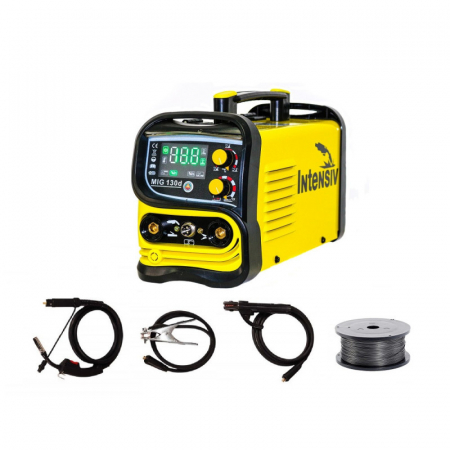 Aparate de sudura cu sarma cu gaz si fara gaz (tip MIG-MAG) - 53251 Aparat de sudura MIG 130d INTENSIV tip MIG-MAG + Rola de sarma flux 1kg