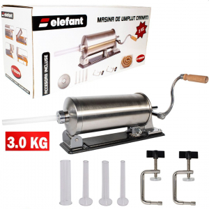 Aparat de umplut carnati Elefant KY-2006PA , inox alimentar, 4 palnii, 3Kg [9]