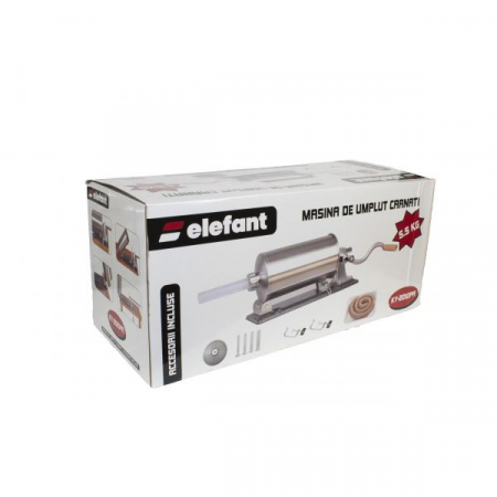 Aparat facut Carnati Elefant KY-2010PA, 5,5 kg, metal/inox, Orizontal/Rabatabil+ 4 palnii, prindere de masa [6]