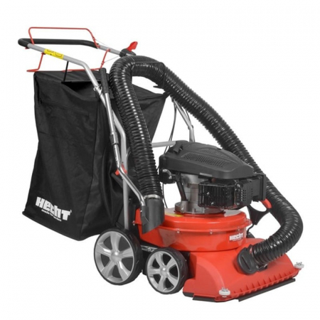 Suflanta pentru frunze - Aspirator pentru frunze HECHT 8514, motor termic 4 timpi, putere 6 CP, capacitate cilindrica 173 CC, volum sac colector 150 litri