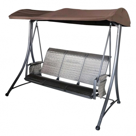 Mobilier pentru gradina - Balansoar Hecht berlin honey cu umbrela si cadru din otel