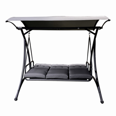 Balansoare gradina - Balansoar pentru terasa/gradina cu acoperis KLUGMEISTER KJF4959, cu perne incluse, dimensiuni 198x133x178 cm, culoare gri