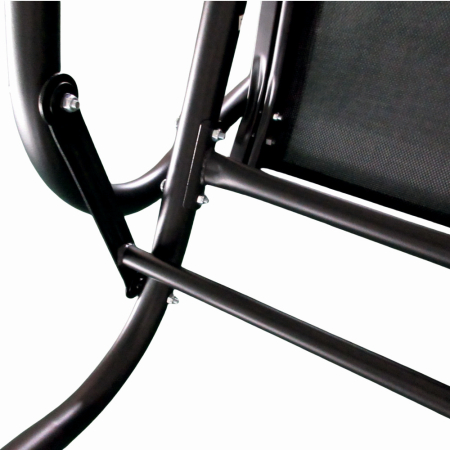 Banca pentru terasa/gradina din otel si plasa KLUGMEISTER KJF2379, dimensiuni 120x71x86 cm, culoare neagra [3]