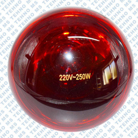 Bec infrarosu, roșu închis R125 - 250W (CH) [2]