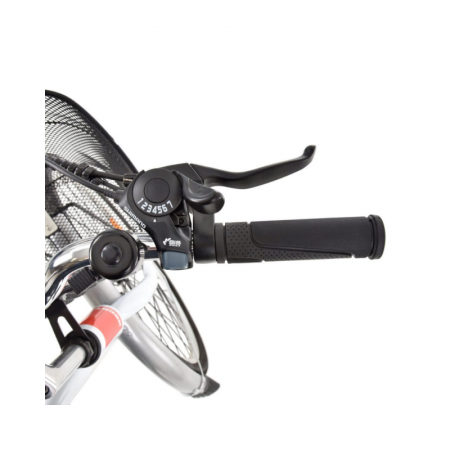 Bicicleta electrica Hecht prime white cu sasiu din aluminiu schimbator shimano acumulator 36 v [7]