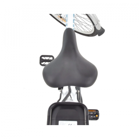 Bicicleta electrica Hecht prime white cu sasiu din aluminiu schimbator shimano acumulator 36 v [3]