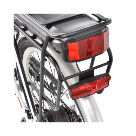 Bicicleta electrica Hecht prime white cu sasiu din aluminiu schimbator shimano acumulator 36 v [4]