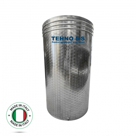 Aparate Uz Casnic - Butoi INOX ITALIA cu capac flotant busonat si canea 300L