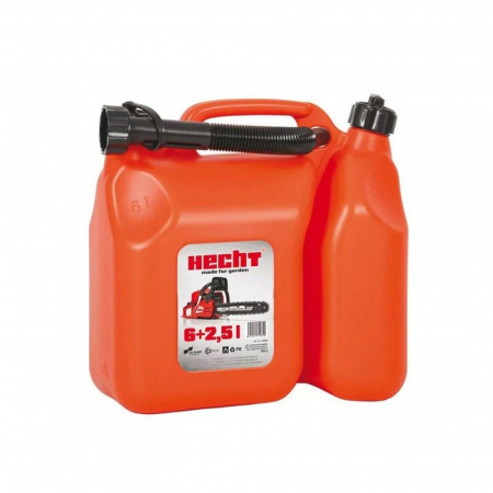 Casa, gradina si ferma - Canistra dubla HECHT K00085, pentru doua tipuri de combustibil, volum 6 + 2.5 litri, din plastic