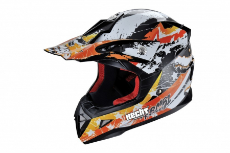 Timp liber - Casca moto ATV integrala Hecht 53915 design mozaic portocaliu marimea m