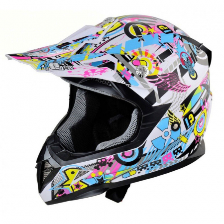 Accesorii pentru ATV - Casca moto integrala Hecht 51915 design modern graffiti marimea m