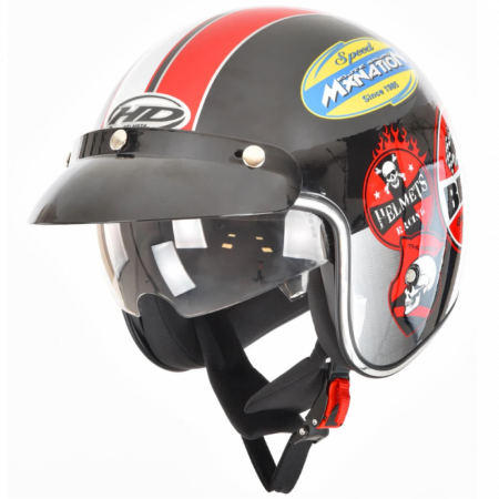 Casa, gradina si ferma - Casca moto scuter HECHT 52588 XS, material ABS, marime XS, 53-54 cm, captuseala detasabila/lavabila