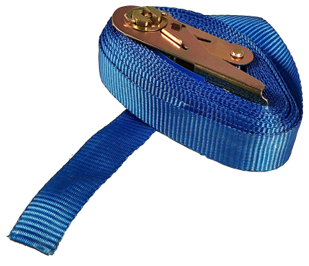 Palane si vinciuri - Chinga 25mm ancorare o parte, 5m, albastru fara carlige, LC 400 daN, STF 200 daN