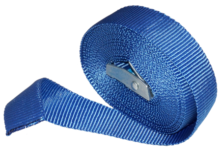 Palane si vinciuri - Chinga cu clichet fara carlige 25mm, 3m, albastru