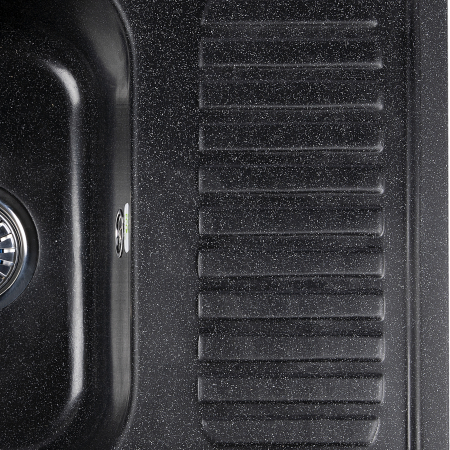GF-2232 Chiuveta compozit dreptunghiulara neagra cu picurator 640x490mm [3]