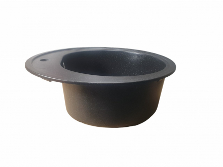 CHIUVETA Rotunda PREMIUM ELEFANT de bucatarie, material compozit, negra, 510mm  NEGRU METALIC LUNA [3]