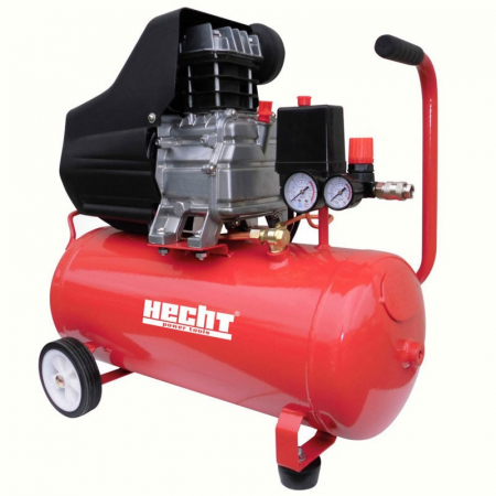 Compresoare aer - Compresor de aer Hecht 2026 pe ulei, putere 1500 w, 8 bar, rezervor 24 l